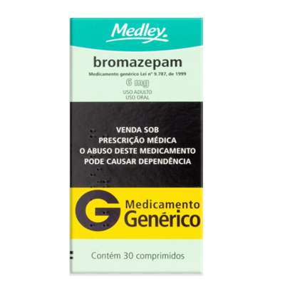 Bromazepam 6mg 30 Comp Medley